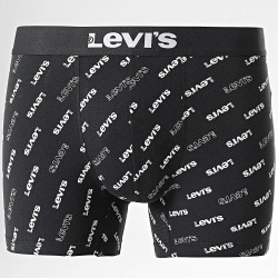 Levis Men Logo Aop Boxer Brief Organic Co 2P Black/White