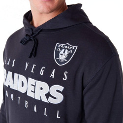 Mikina s kapucňou New Era NFL Las Vegas Raiders Patch Black Oversized Pullover Hoodie čierna