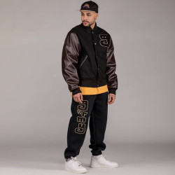 Grimey Wear Lust Mantra Wool Baseball Jacket Black