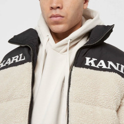 Karl Kani KK Retro Teddy Puffer Jacket light sand/black