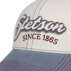 Stetson Baseball Cap Vintage Distressed light blue/red