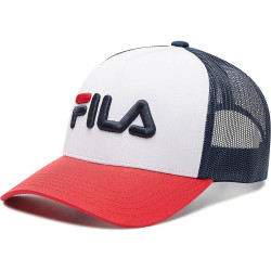 Fila BEPPU TRUCKER CAP linear logo snap back True Red-Bright White-Medieval Blue