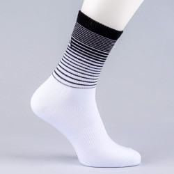 Peak Stretch High
 Cut Socks White/Black