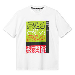 Fila Club Chaos Caradoc Dropped Shoulder Tee Bright White