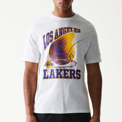 Tričko New Era Los Angeles Lakers NBA Ball Graphic White T-Shirt biele