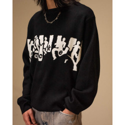Sveter Jacker Mirror Maze Knit Crewneck čierny