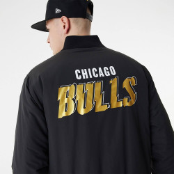 New Era Chicago Bulls Team Script Black Bomber Jacket