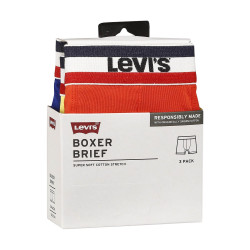 Levis Men Sprtswr Logo Boxer Brief 3P Red/Blue/Yellow