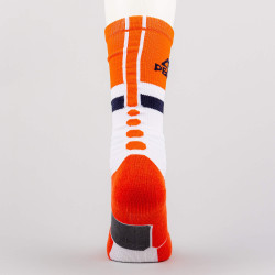 Peak Basketball Socks Burning Orange/Lt.Grey