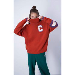 Champion Wmns Bookstore Crewneck Sweater Orange