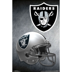 Plagát NFL Poster Oakland Raiders Helmet