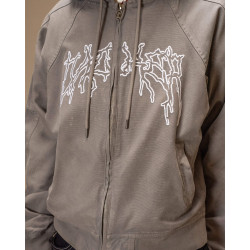 Bunda Jacker Skeleton Canvas Jacket šedá