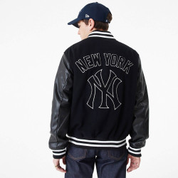 New Era MLB New York Yankees MLB Large Logo Black Varsity Jacket Black