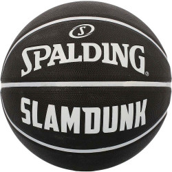 Spalding Slam Dunk Black White Rubber Basketball (sz. 5)