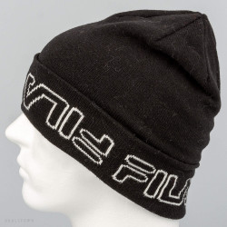 Fila Slouchy Beanie Outline Logo Black