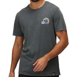 Re:Covered NFL Helmet Chest / College Backprint T-Shirt Los Angeles Rams Washed Black
