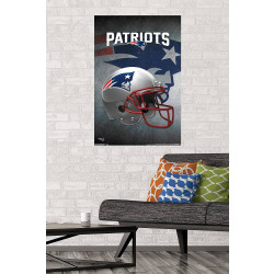 Plagát NFL Poster New England Patriots Helmet