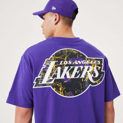 NEW ERA LA Lakers NBA Infill Team Logo Purple Oversized T-Shirt Purple