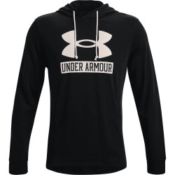 Under Armour Men's UA Rival Terry Logo Hoodie Black / Onyx White