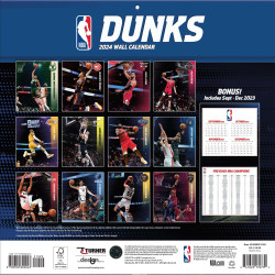 TURNER SPORTS NBA 2024 (30x60 cm) WALL CALENDAR NBA DUNKS