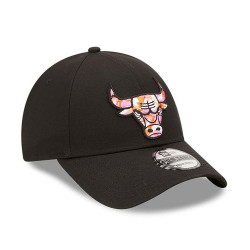 NEW ERA NBA Chicago Bulls Seasonal Infill Black 9FORTY Adjustable Cap Black