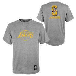 OUTER STUFF BY THE NUMBERS SS TEE LOS ANGELES LAKERS - LEBRON JAMES GREY/YELLOW