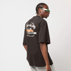 Sean John SJ Script Logo Retro Car Backprint Peached Tee black