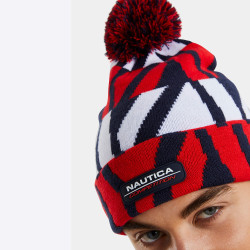 Nautica Wyler Pom Pom Beanie Dark Navy