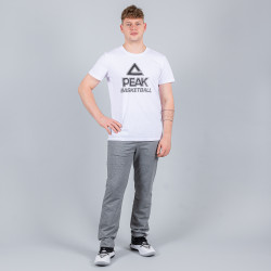 Peak Basketball Round-Neck T-Shirt White