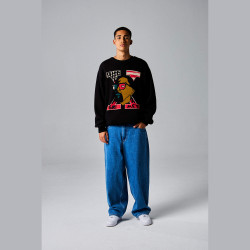 Sveter Grimey Wear Voodoo Child The Try Me Knit Sweater čierny