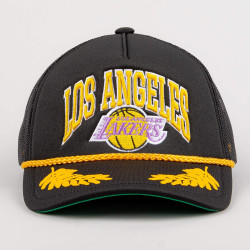 Mitchell & Ness NBA Gold Leaf Trucker HWC Los Angeles Lakers Black