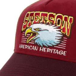 Stetson Trucker Cap Eagle Head burgundy/red