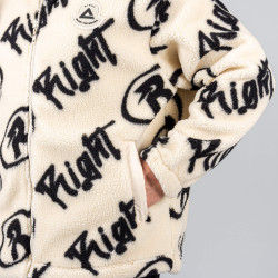 Polar flis bunda Peak Right Zipper Opened Fleece Sweater Beige