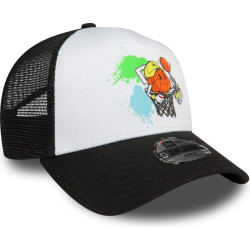 Šiltovka so sieťkou New Era 940K Af Trucker Child New Era Basketball Mascot Black A-Frame Trucker Cap čierna