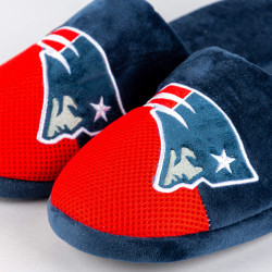 FOCO New England Patriots - NFL - Mens Team Stripe Slipper - Navy/Red