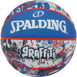 Spalding Blue Red Graffiti Rubber Basketball (sz. 7)