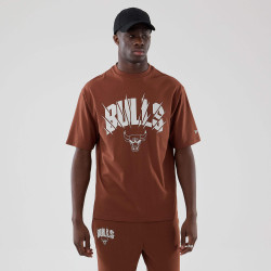 Tričko NEW ERA Chicago Bulls NBA Core Plus Brown Oversized T-Shirt hnedé