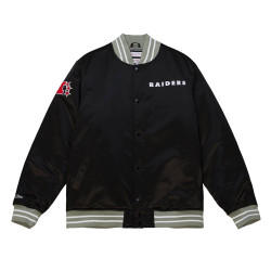 Mitchell & Ness Heavyweight Satin Jacket Oakland Raiders Black