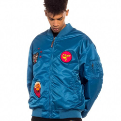 GRMY GRIMEY WEAR GLORIFIED BOMBER JACKET BLUE