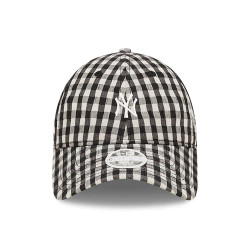 New Era MLB New York Yankees Womens Gingham Black 9TWENTY Adjustable Cap