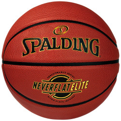 Spalding NeverFlat Elite Sz7 Composite Basketball - orange