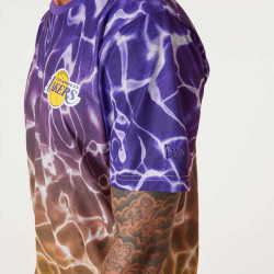 NEW ERA tričko NBA Team color wtr print tee LOS ANGELES LAKERS Purple/Yellow