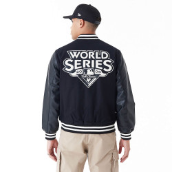 NEW ERA New York Yankees MLB World Series Black Varsity Jacket