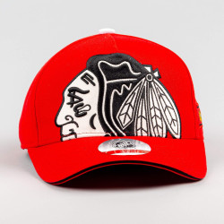 Outer Stuff NHL Big-Face Precurved Snap Blackhawks Red