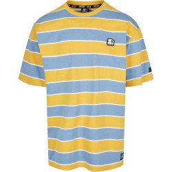 Starter Block Stripes Tee horizonblue/californiayellow/white