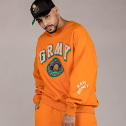 Grimey Wear Hive Heavyweight Crewneck Orange