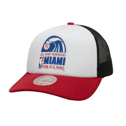 Mitchell & Ness NBA Party Time Trucker Snapback Hwc Miami Heat White