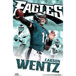 Plagát NFL Poster Philadelphia Eagles Carson Wentz
