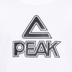 PEAK TEAM LINE ROUND NECK T-SHIRT WHITE/BLACK