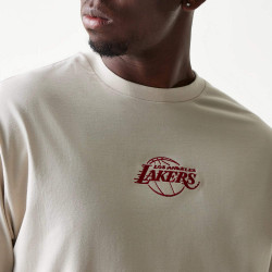 Tričko New Era Los Angeles Lakers NBA League Essential Cream Oversized T-Shirt krémovo-biele